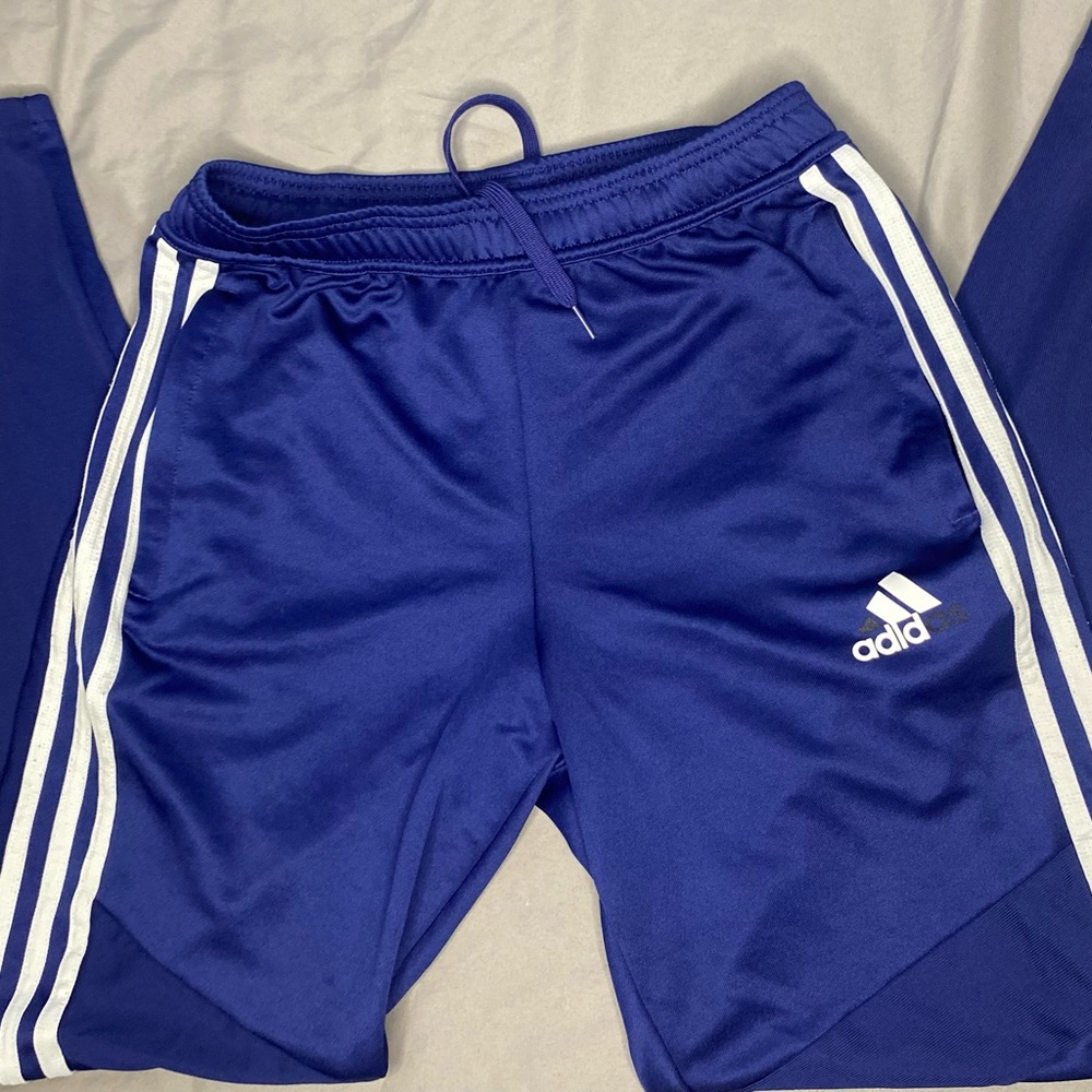 Blue Adidas joggers